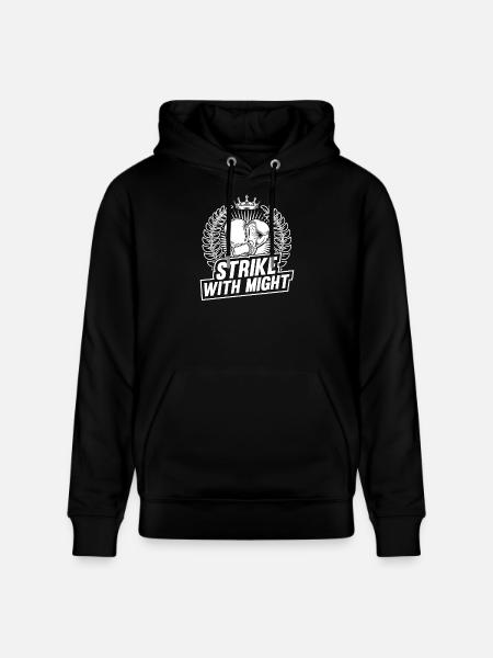 Strike With Might Boxing Gloves - Stanley/Stella CRUISER Unisex Organic Hoodie - black