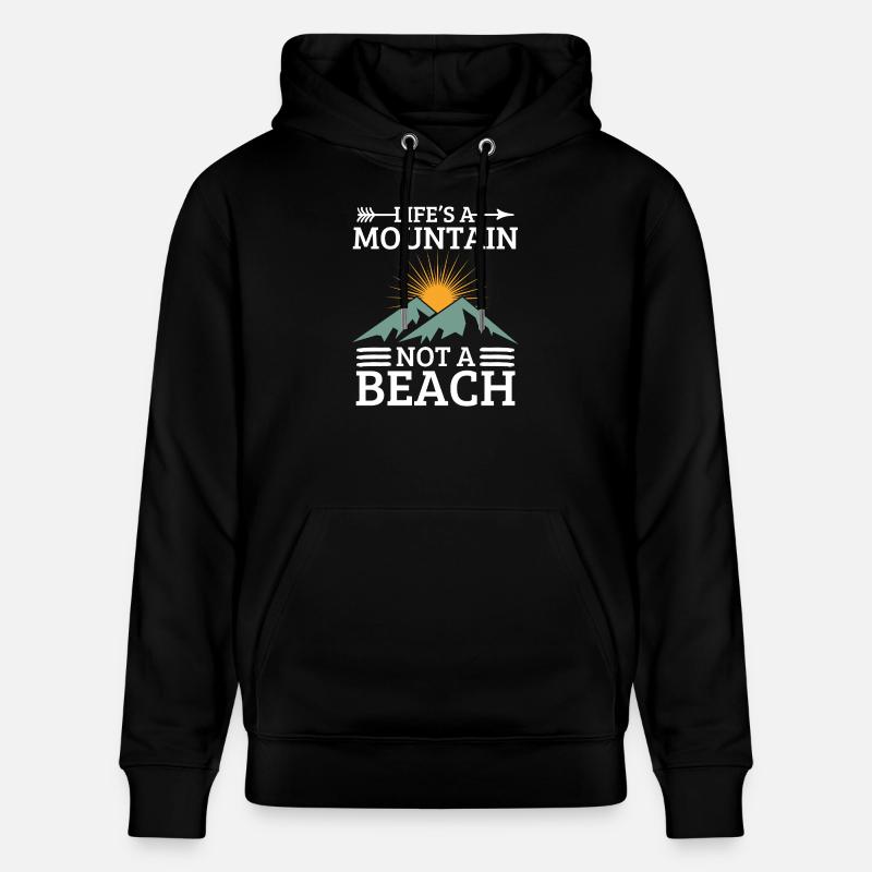 Slogan de motivation alpinisme nature - Sweat à capuche bio CRUISER Stanley/Stella Unisexe - noir