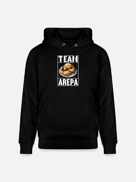 Venezuelan Arepas - Stanley/Stella CRUISER Unisex Organic Hoodie - black