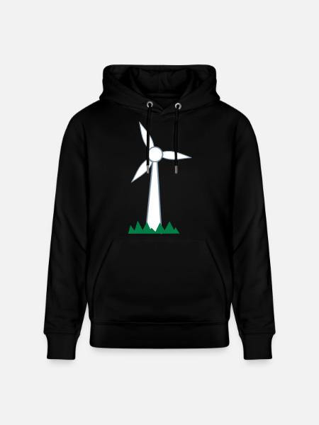 Windrad - Stanley/Stella Unisex Bio-Hoodie CRUISER - Schwarz