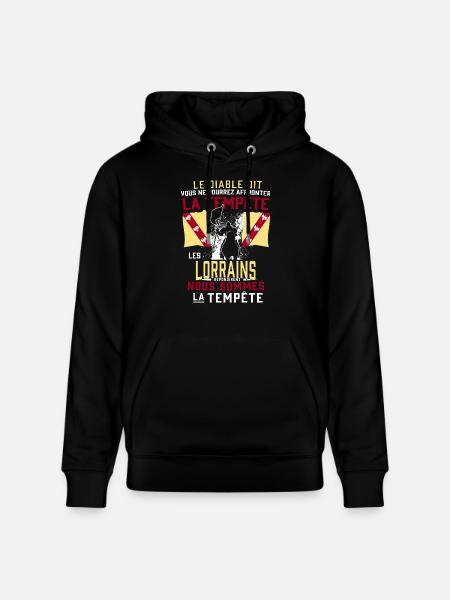 Tempête Lorrains - Sweat à capuche bio CRUISER Stanley/Stella Unisexe - noir