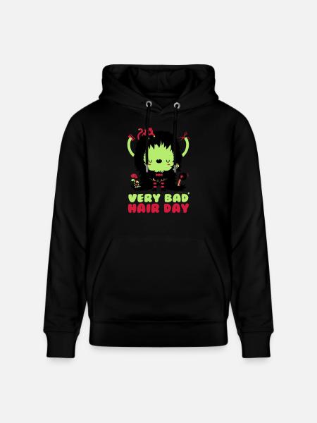 bad_hair_day - Stanley/Stella CRUISER Unisex Organic Hoodie - black