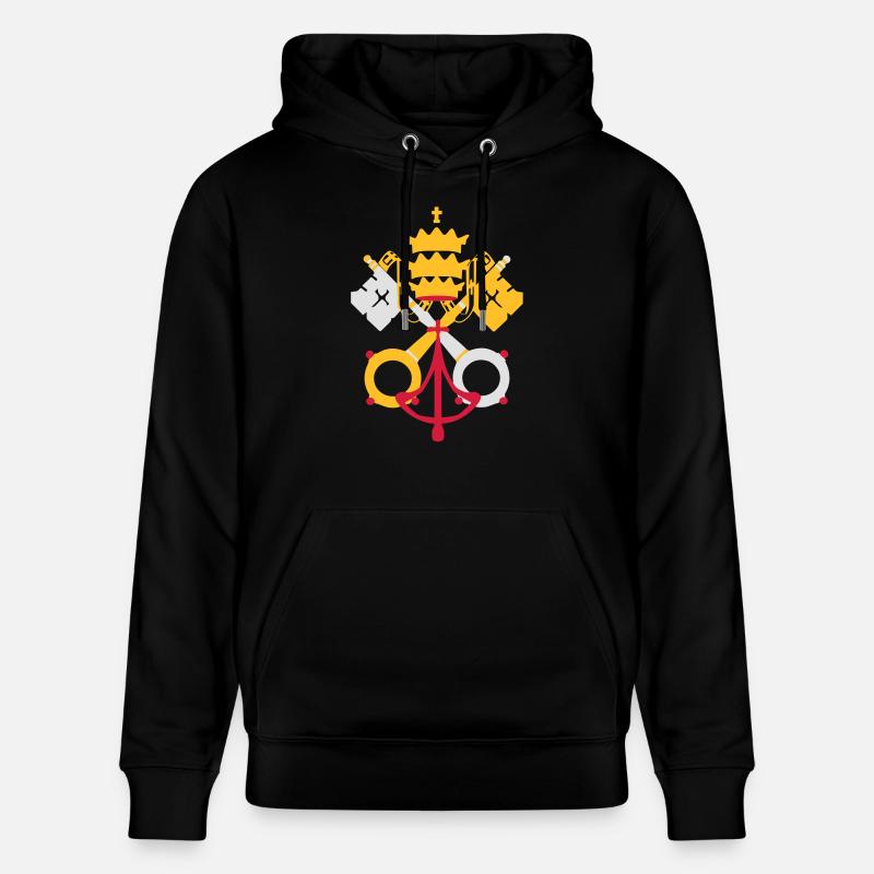 drapeau_vatican2 - Sweat à capuche bio CRUISER Stanley/Stella Unisexe - noir