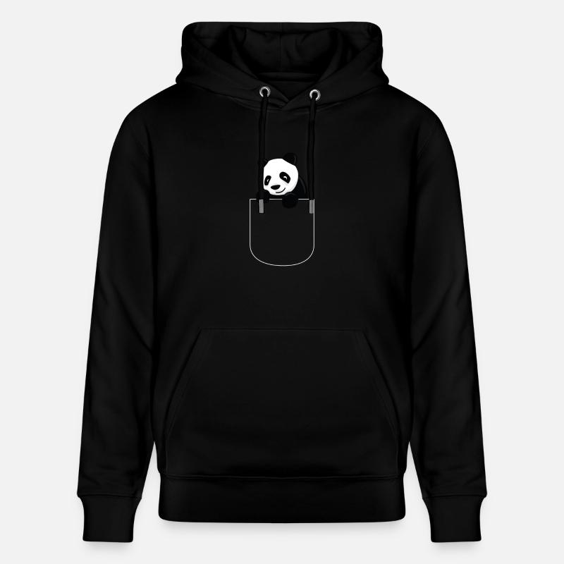 Panda dans le sac cadeau - Sweat à capuche bio CRUISER Stanley/Stella Unisexe - noir