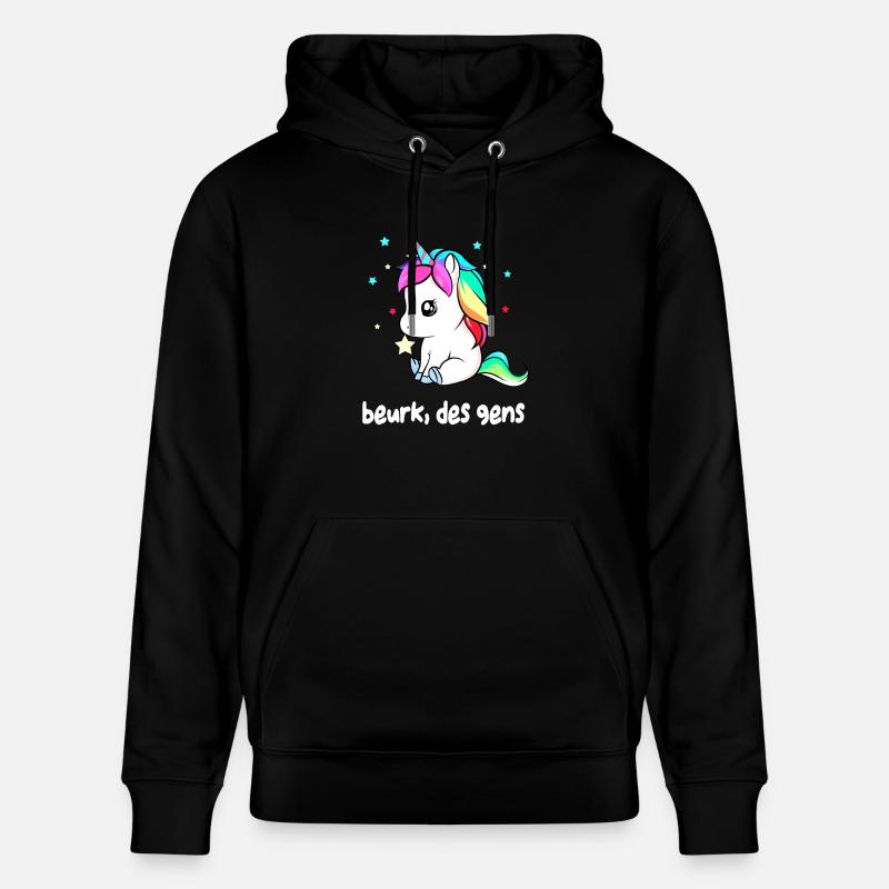 Beurk des gens - Sweat à capuche bio CRUISER Stanley/Stella Unisexe - noir