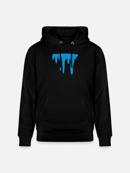 Icicle - line - Stanley/Stella CRUISER Unisex Organic Hoodie - black
