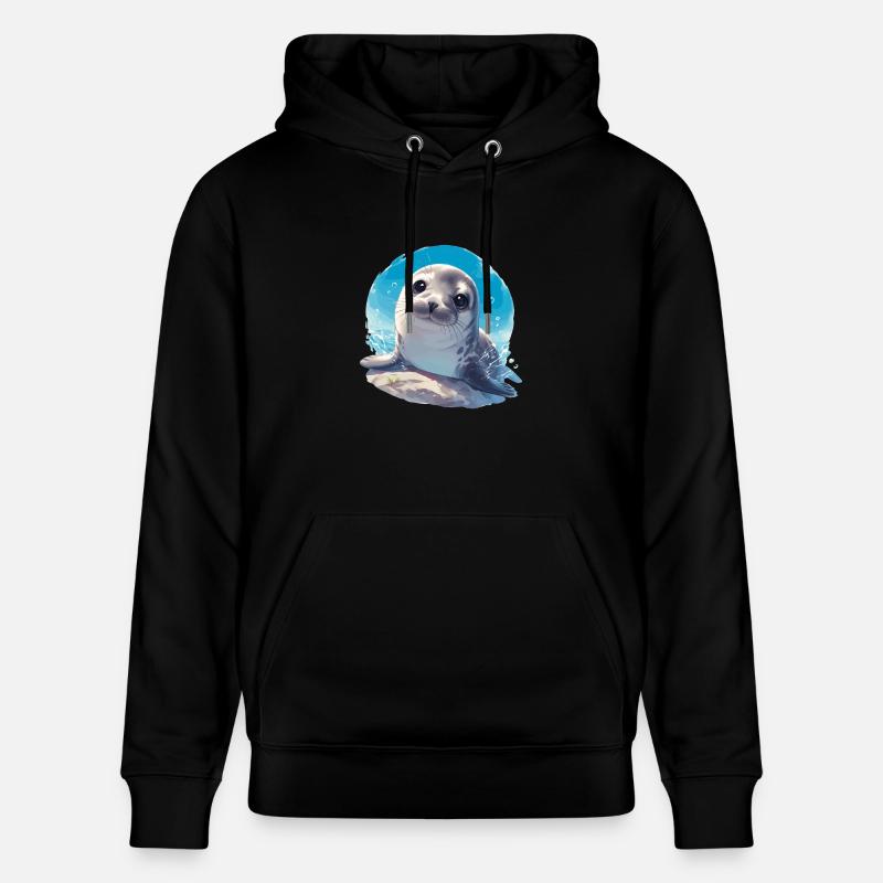 Joints, Phoque - Sweat à capuche bio CRUISER Stanley/Stella Unisexe - noir