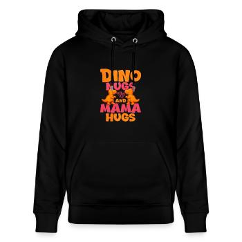 Chicken Nugget - Stanley/Stella Unisex Bio-Hoodie CRUISER  - Schwarz - Vorne - Alina (178cm) & Michal (187cm)