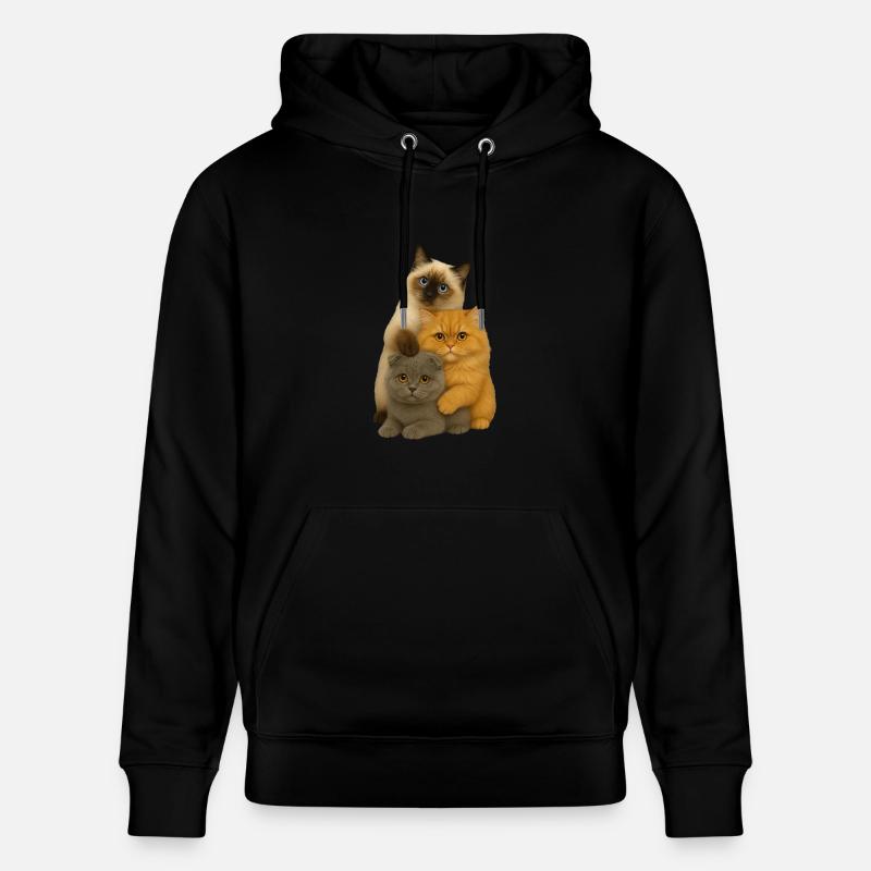 Pli persan birman - Sweat à capuche bio CRUISER Stanley/Stella Unisexe - noir