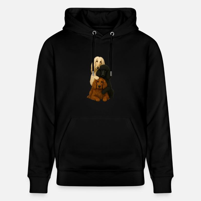 Chien Chiens Chiens mignons - Sweat à capuche bio CRUISER Stanley/Stella Unisexe - noir