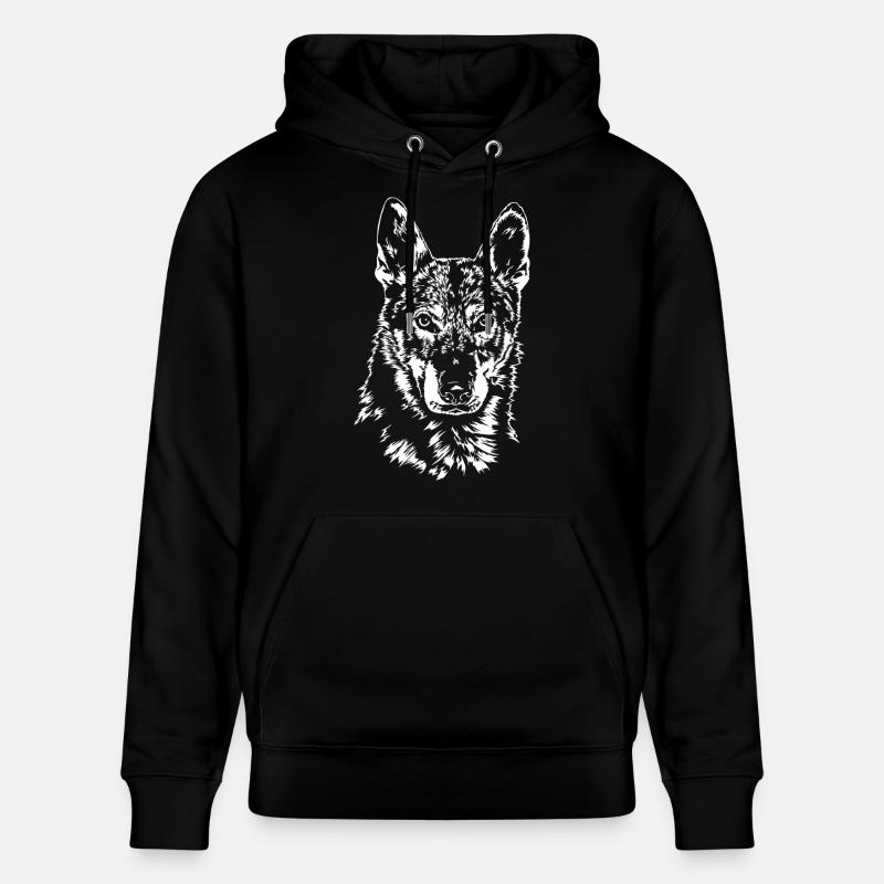 Portrait Wolfdog Tchécoslovaque - Sweat à capuche bio CRUISER Stanley/Stella Unisexe - noir