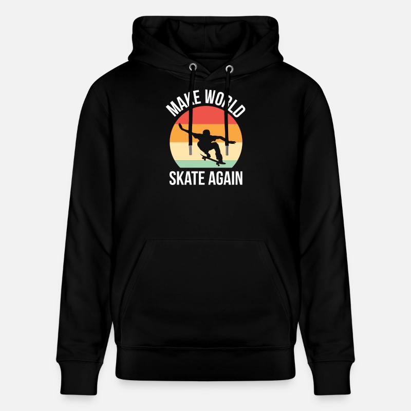 Make World Skate Again - Stanley/Stella Unisex Bio-Hoodie CRUISER - Schwarz