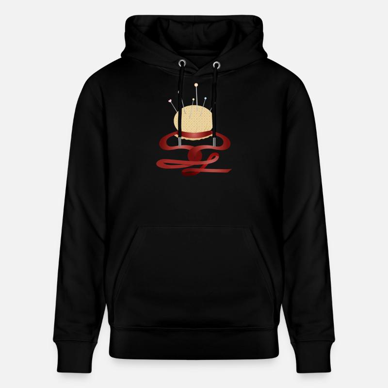 coussin d’épingle nostalgique avec épingles - Sweat à capuche bio CRUISER Stanley/Stella Unisexe - noir