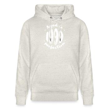 Aged to 1999 Perfection - Stanley/Stella CRUISER Unisex Organic Hoodie - heather oatmeal - Front - Alina (178cm) & Michal (187cm)