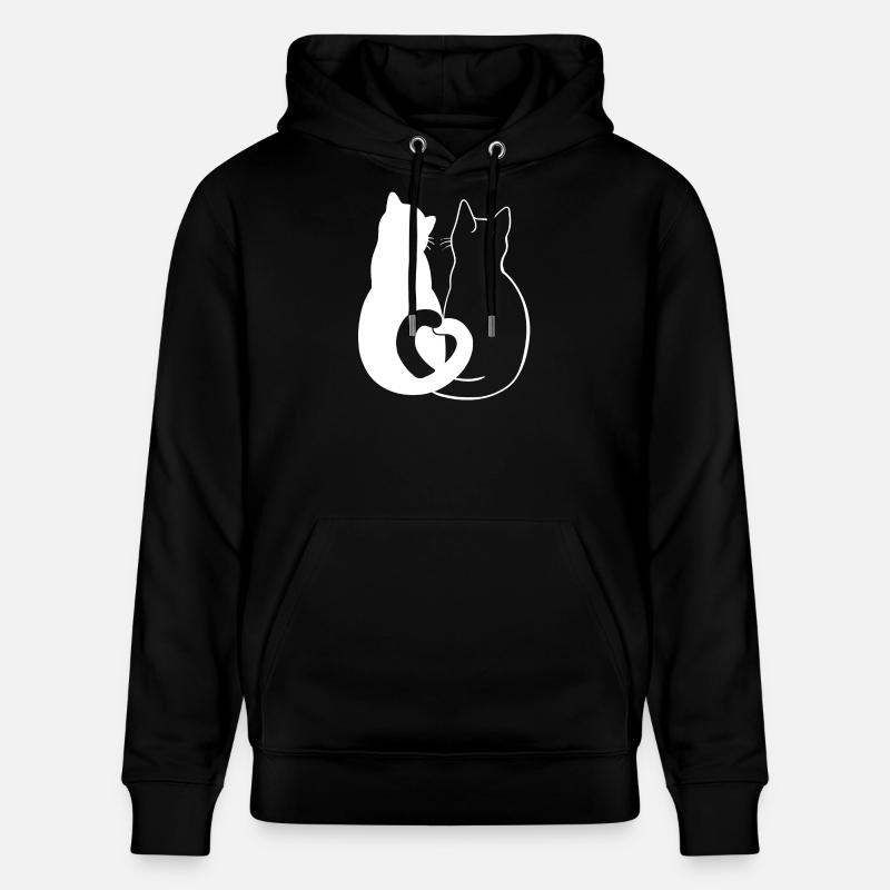 Aimant Chats Silhouette Art - Sweat à capuche bio CRUISER Stanley/Stella Unisexe - noir