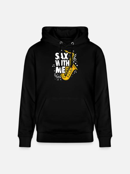 Saxophone - Sax with me Musikliebe - Stanley/Stella CRUISER Unisex Organic Hoodie - black