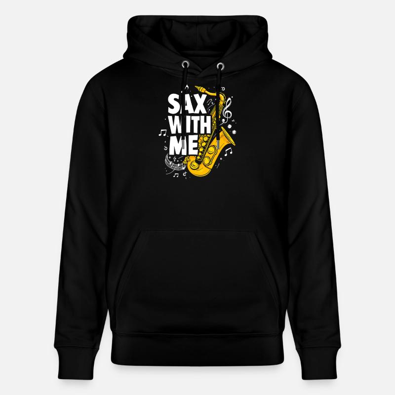 Saxophone - Sax avec moi Musikliebe - Sweat à capuche bio CRUISER Stanley/Stella Unisexe - noir