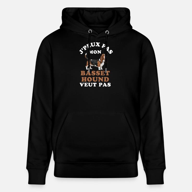 Basset Hound Jpeux Pas - Sweat à capuche bio CRUISER Stanley/Stella Unisexe - noir