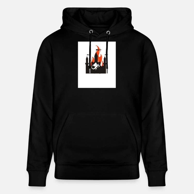 Château du Dragon en feu - Sweat à capuche bio CRUISER Stanley/Stella Unisexe - noir