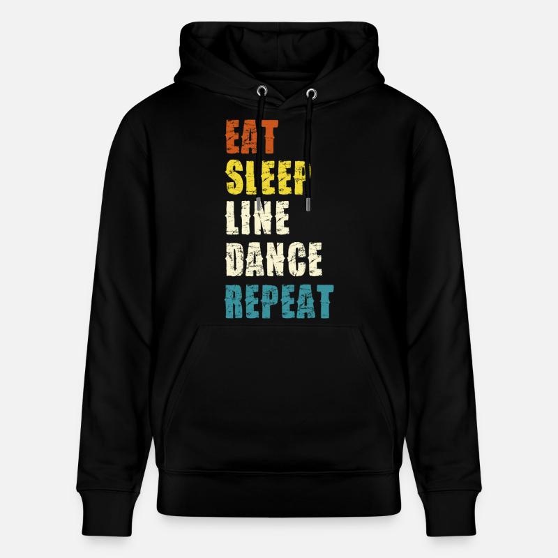 Line Dance Lebensstil Slogan - Stanley/Stella Unisex Bio-Hoodie CRUISER - Schwarz