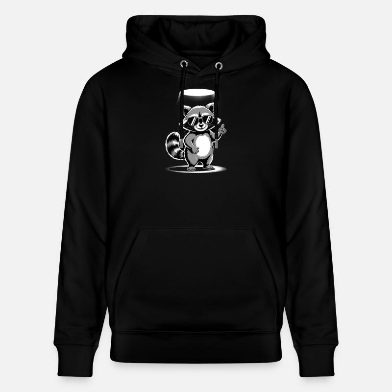 Raton laveur avec lunettes de soleil - Sweat à capuche bio CRUISER Stanley/Stella Unisexe - noir