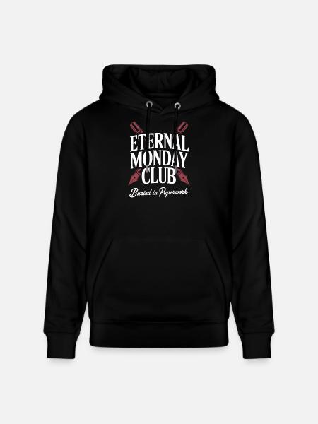 Eternal Monday Club: Paperwork - Stanley/Stella CRUISER Unisex Organic Hoodie - black