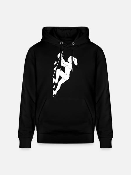 Athletische Bouldern Silhouette Frau - Stanley/Stella Unisex Bio-Hoodie CRUISER  - Schwarz