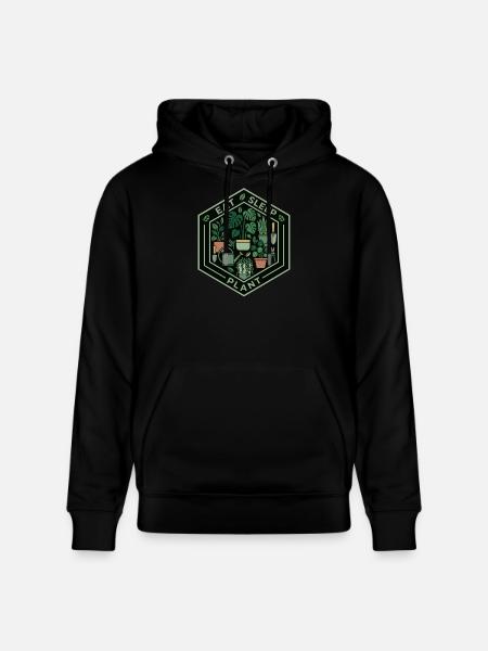 Eat Sleep Plant Garden Delight - Stanley/Stella CRUISER Unisex Organic Hoodie - black