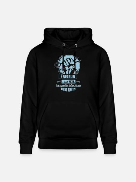 Ja ich bin Friseur - Stanley/Stella Unisex Bio-Hoodie CRUISER  - Schwarz