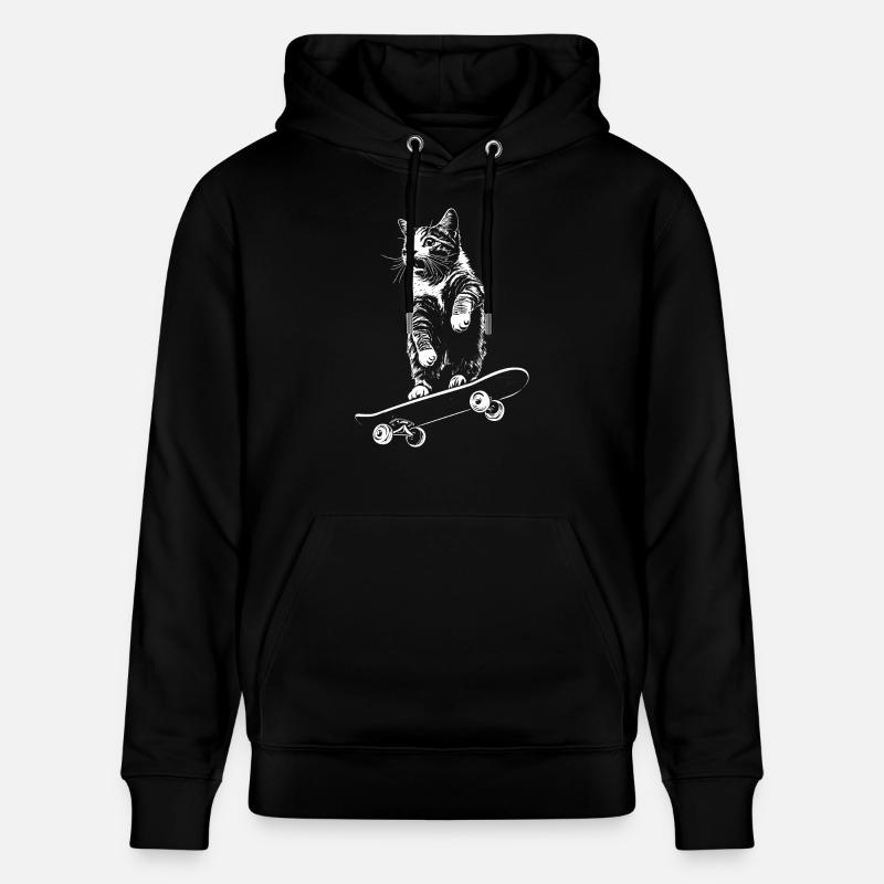Cat Skateboard Skater - Sweat à capuche bio CRUISER Stanley/Stella Unisexe - noir