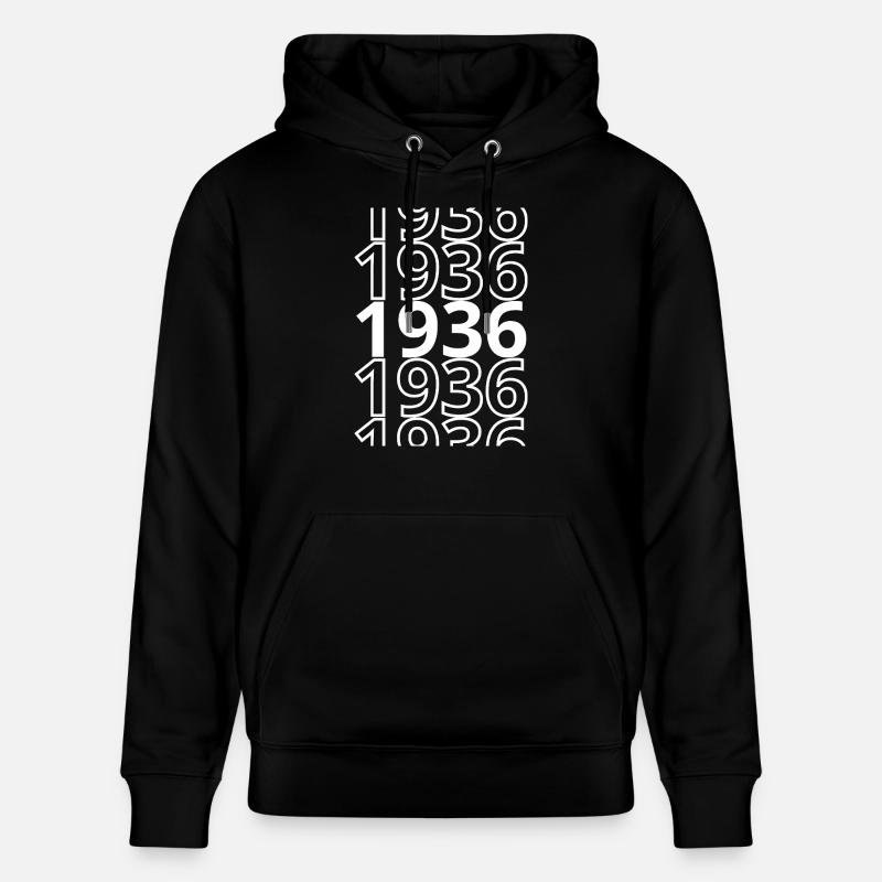 1936 1936 1936 - Sweat à capuche bio CRUISER Stanley/Stella Unisexe - noir