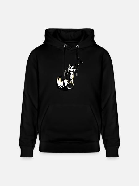mermaid valentine - Stanley/Stella CRUISER Unisex Organic Hoodie - black