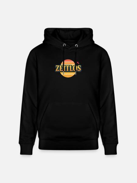 Zeitlos Logo - Stanley/Stella Unisex Bio-Hoodie CRUISER  - Schwarz