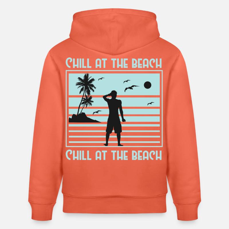 Conception de silhouette de plage décontractée - Sweat à capuche bio CRUISER Stanley/Stella Unisexe - rouge clair
