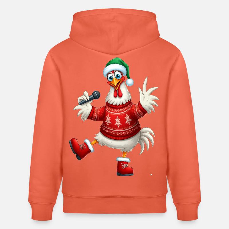 Urlaub Singende Henne Pullover - Stanley/Stella Unisex Bio-Hoodie CRUISER  - Hellrot