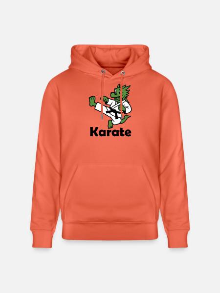 Karaté Dragon - Sweat à capuche bio CRUISER Stanley/Stella Unisexe - rouge clair