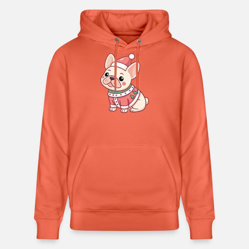 Chiot Noël en pull rouge - Sweat à capuche bio CRUISER Stanley/Stella Unisexe - rouge clair