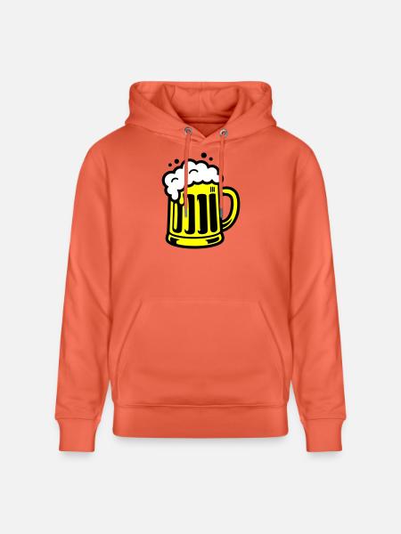 Bier Bierkrug Symbol - Stanley/Stella Unisex Bio-Hoodie CRUISER - Hellrot