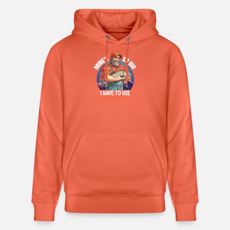 Dicton de pêcheur avec du poisson - Sweat à capuche bio CRUISER Stanley/Stella Unisexe - rouge clair