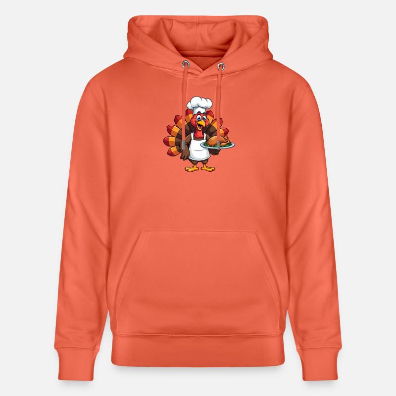 Cuisinier de dinde de Thanksgiving Thanksgiving - Sweat à capuche bio CRUISER Stanley/Stella Unisexe - rouge clair