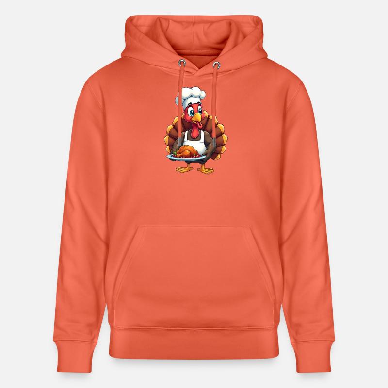 Cuisinier de dinde de Thanksgiving Thanksgiving - Sweat à capuche bio CRUISER Stanley/Stella Unisexe - rouge clair