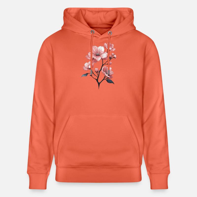 Fleur de cerisier - Sweat à capuche bio CRUISER Stanley/Stella Unisexe - rouge clair