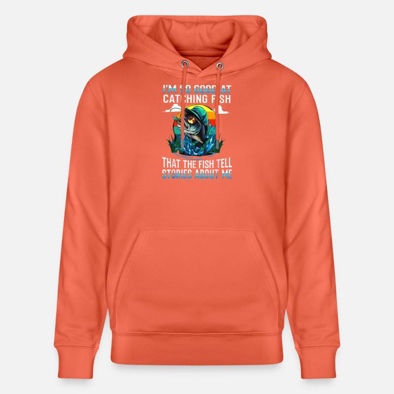 Attraper des histoires de poisson Tee - Sweat à capuche bio CRUISER Stanley/Stella Unisexe - rouge clair