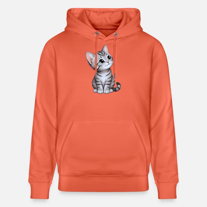 chaton mignon - Sweat à capuche bio CRUISER Stanley/Stella Unisexe - rouge clair