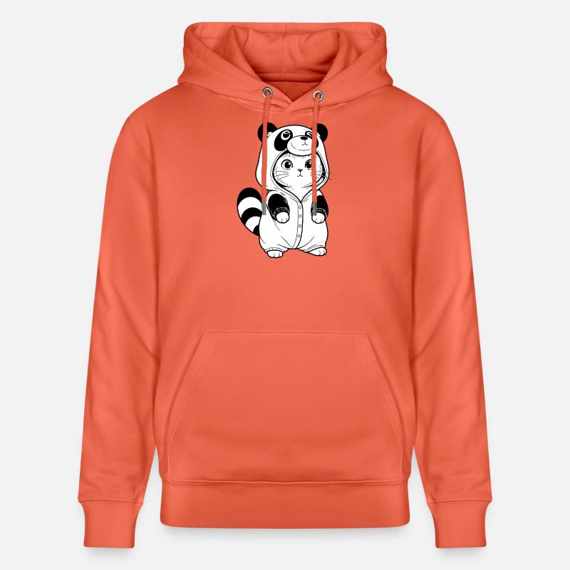 Sweat à capuche câlin Panda - Sweat à capuche bio CRUISER Stanley/Stella Unisexe - rouge clair