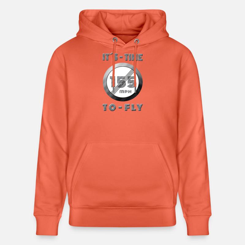 Temps de course 155 mph Design rétro - Sweat à capuche bio CRUISER Stanley/Stella Unisexe - rouge clair