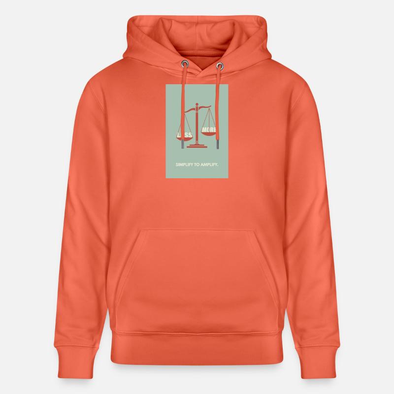 Moins, c’est plus - Conception d’affiche d’équilibre - Sweat à capuche bio CRUISER Stanley/Stella Unisexe - rouge clair