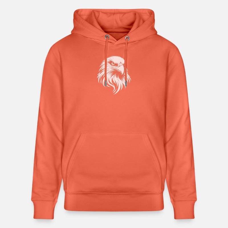 Eagle Head – Conception minimale d’art lineal - Sweat à capuche bio CRUISER Stanley/Stella Unisexe - rouge clair