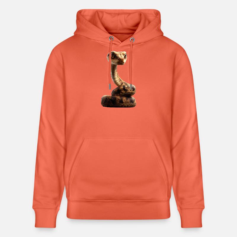 snake, python, cobra, rattlesnake, snakes - Stanley/Stella CRUISER Unisex Organic Hoodie - light red