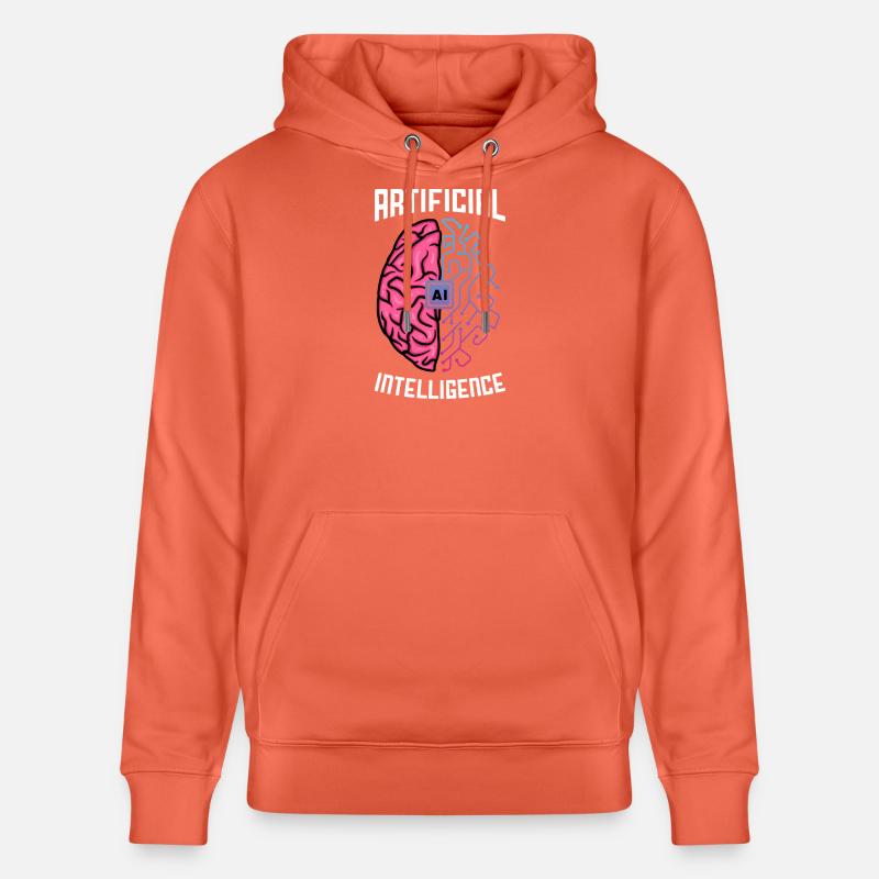 Artificial Intelligence Brain Tech Design - Stanley/Stella Unisex Bio-Hoodie CRUISER  - Hellrot